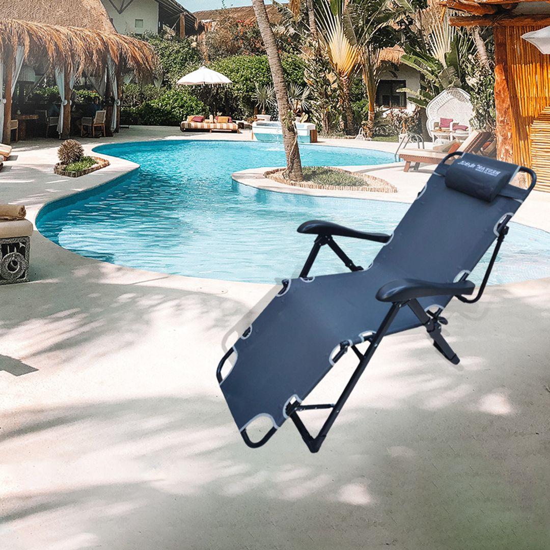 2 in 1 Folding Chair (Chair and Bed) with Backrest