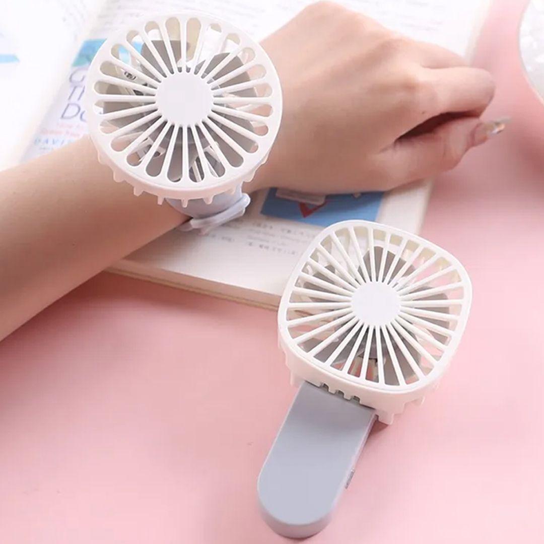 Small Watch-Shaped Fan with Practical and Elegant Design, Battery-Operated with 3 Speeds