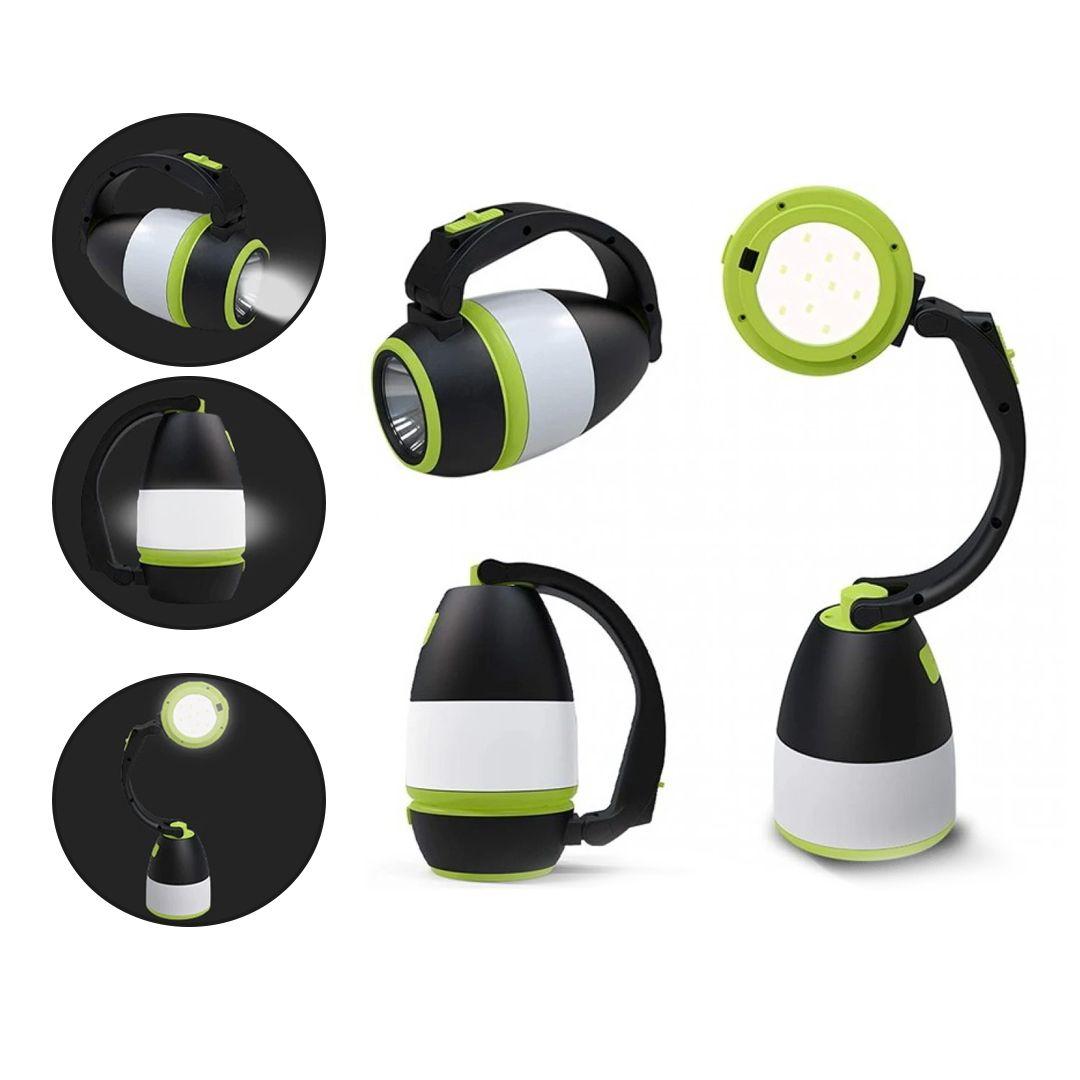Flashlight and Power Bank with Foldable and Rotating Stand