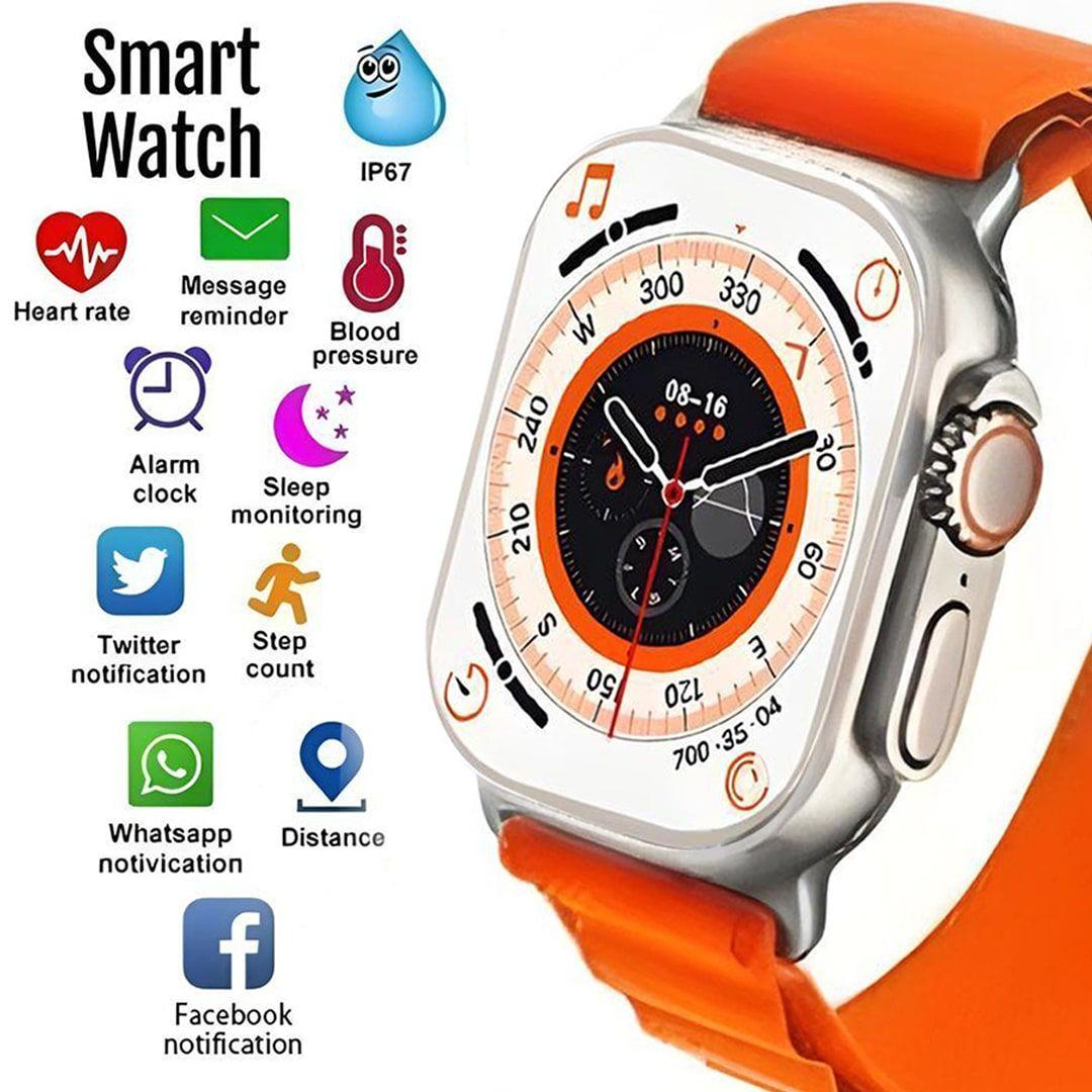 Smartberry H100 Ultra Smart Watch with Large LCD Screen and 4 Bands