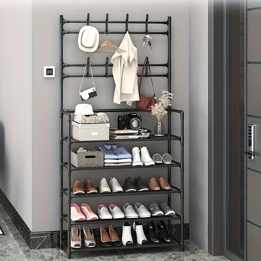 Clothes Stand and Shoe Organizer Rack (4 or 5 Layers) 