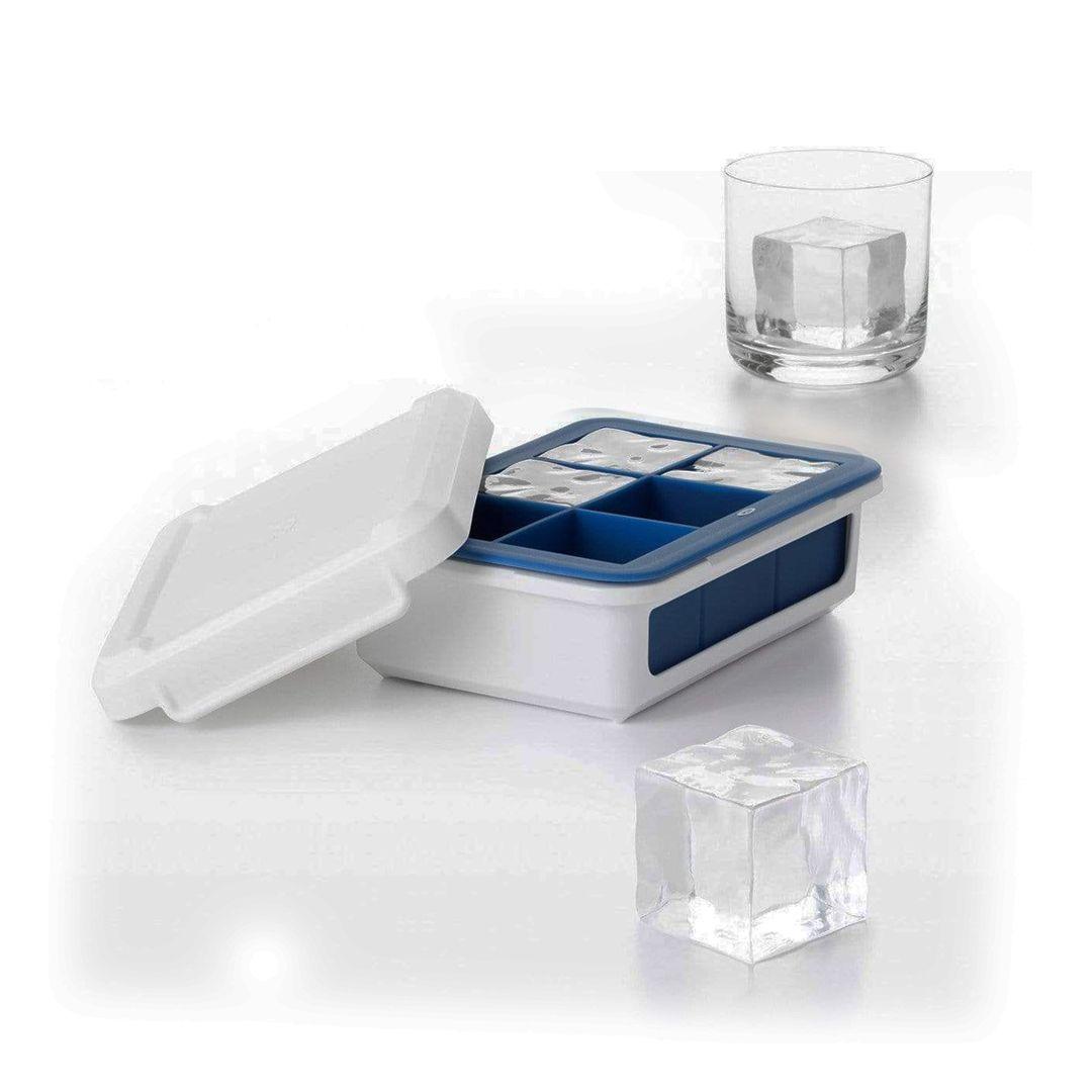 Covered Silicone Ice Cube Tray - Large Cubes