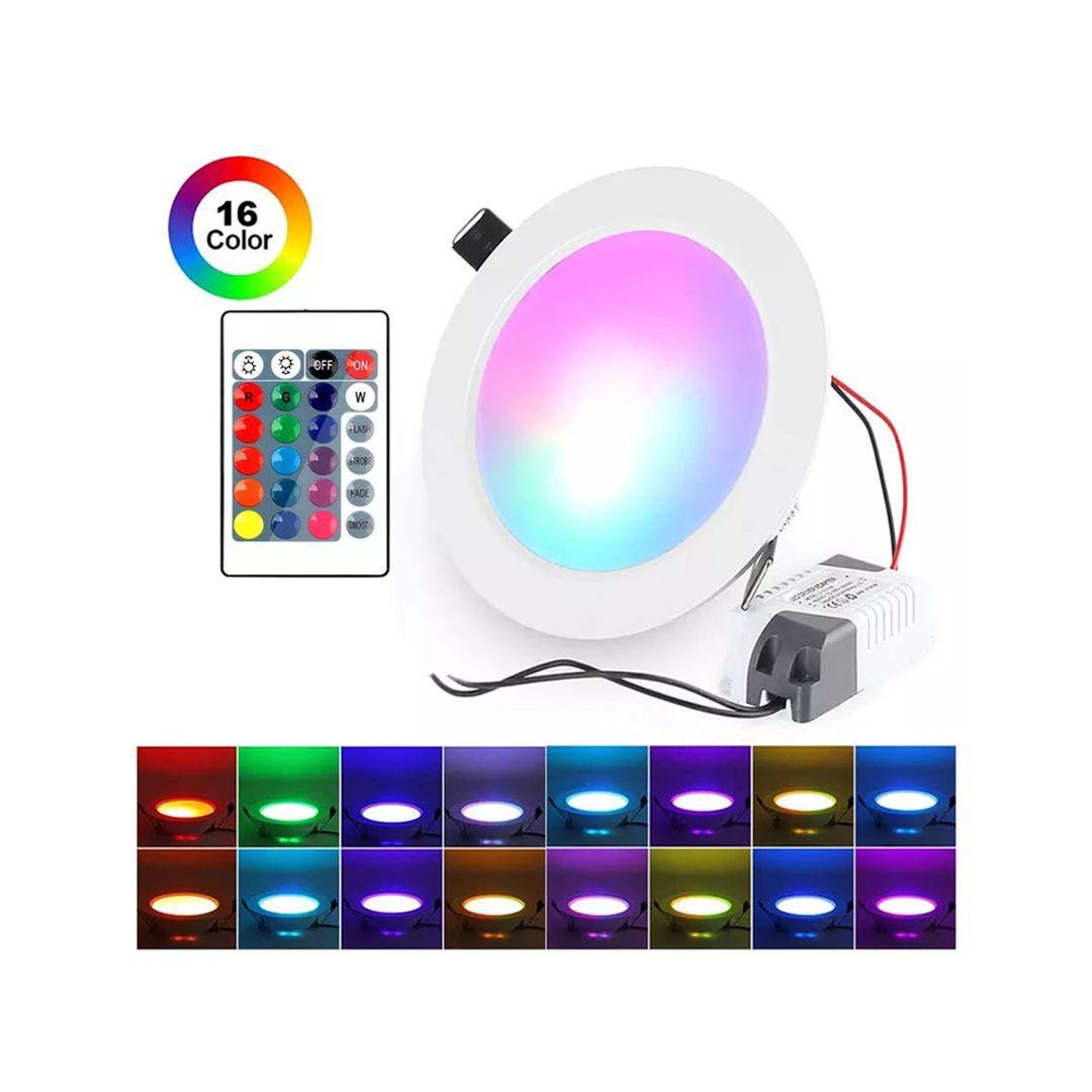 50mm RGB LED light with infrared remote control 16 colors and 4 flashing modes dimmable RGBW