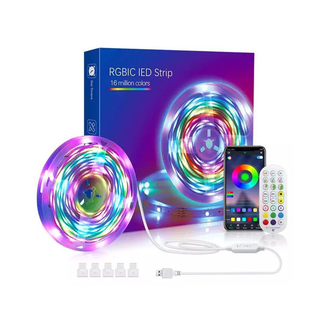 Music Sync Magic Color RGBIC LED Strip Light (5m, 10m, 15m) with Remote Control 5050 RGB LED Lights