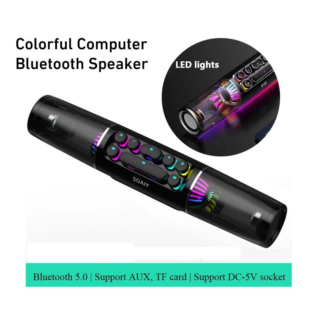 Gaming Computer Speakers, Wireless RGB Lighting Comfortable Eyes With 3.5mm Audio Interface
