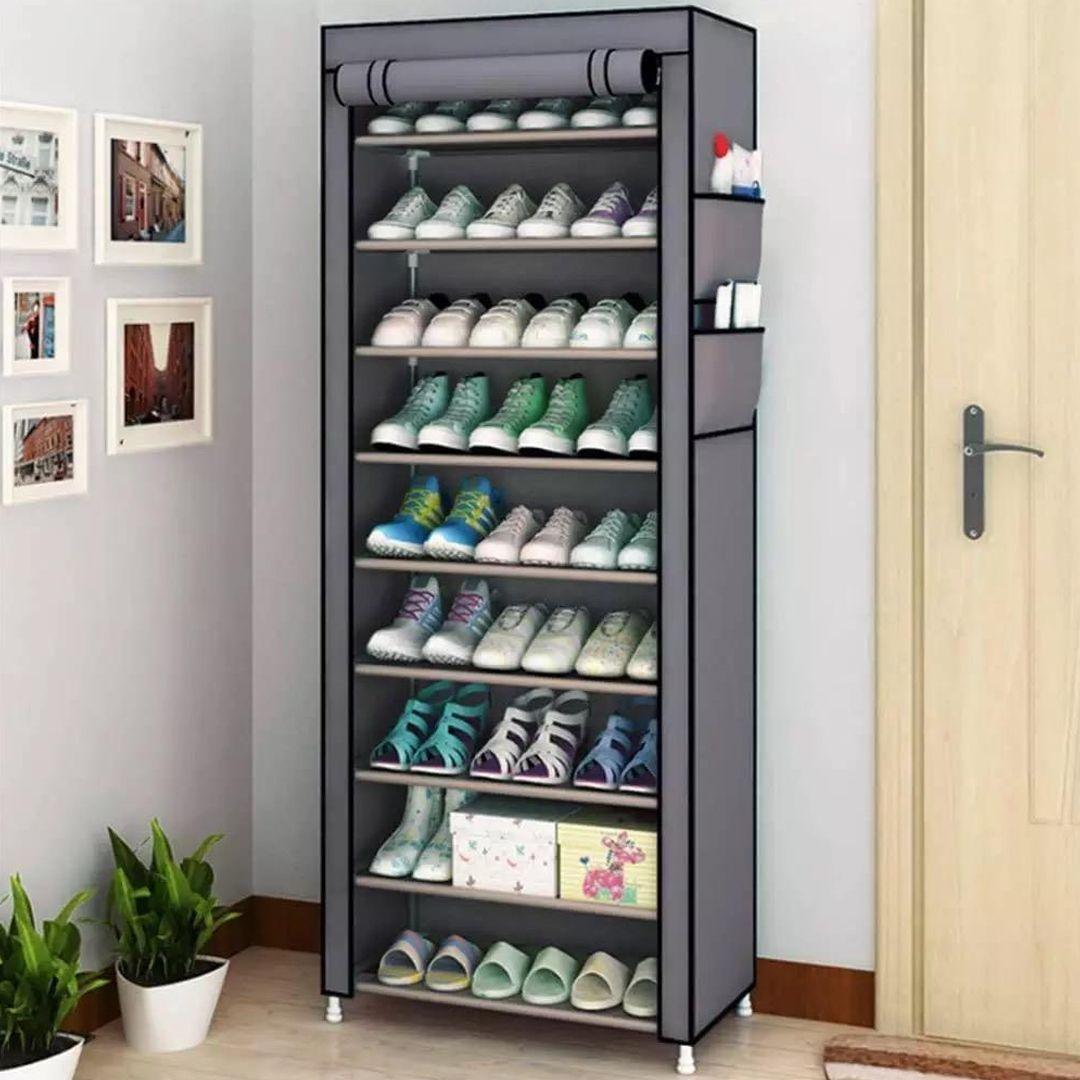 Multi-Functional 9 Tier Shoe Organizer and Shoe Rack Practical and Space-Saving