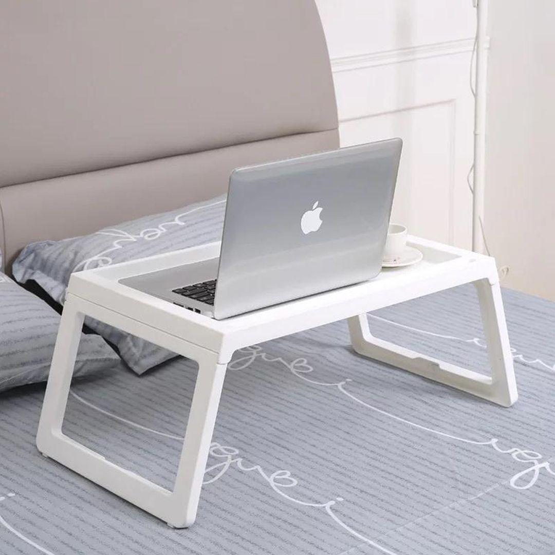 Portable Non-Slip Foldable Plastic table with slots to put a laptop or phone suitable for study
