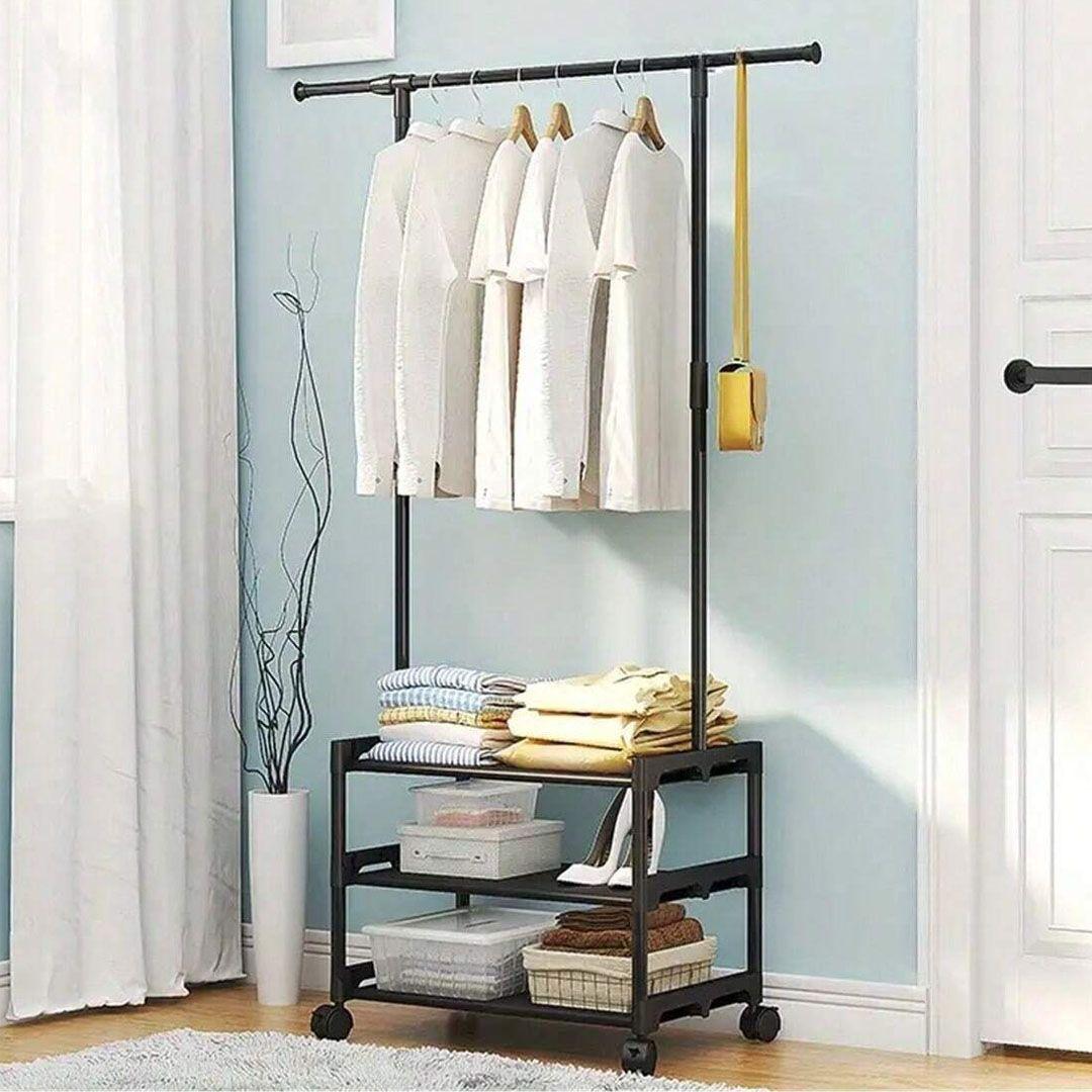 Multifunctional Clothes Organizer Rack with 3 Storage Racks