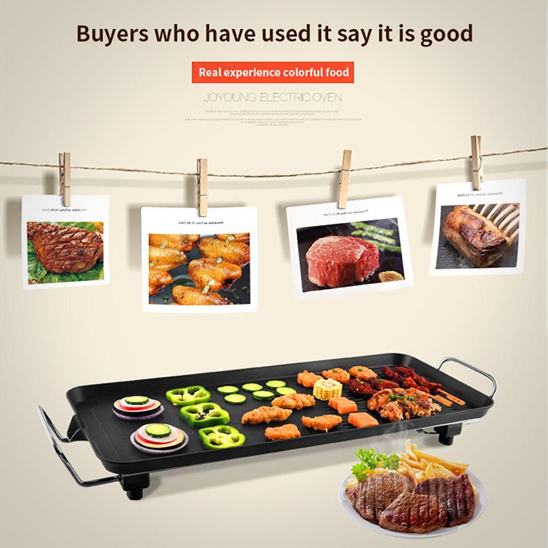 Large Electric Non-Stick Grill1500W with Adjustable Thermostat