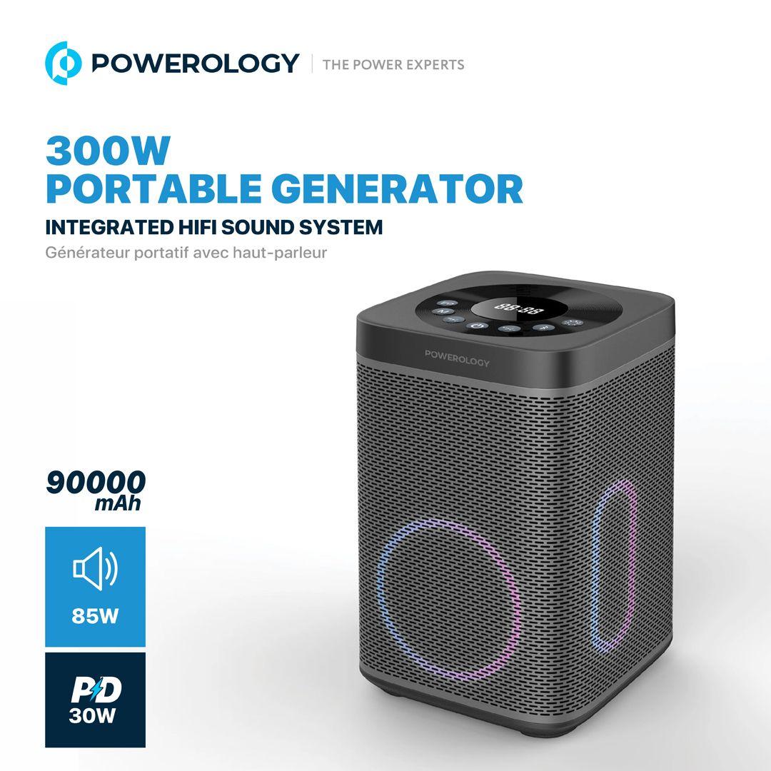 Powerology 90000mAh 300W Portable Generator Integrated