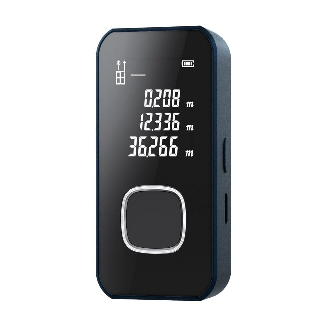 Powerology Laser Distance Measurer Up to 60M with a Rechargeable Digital Display 