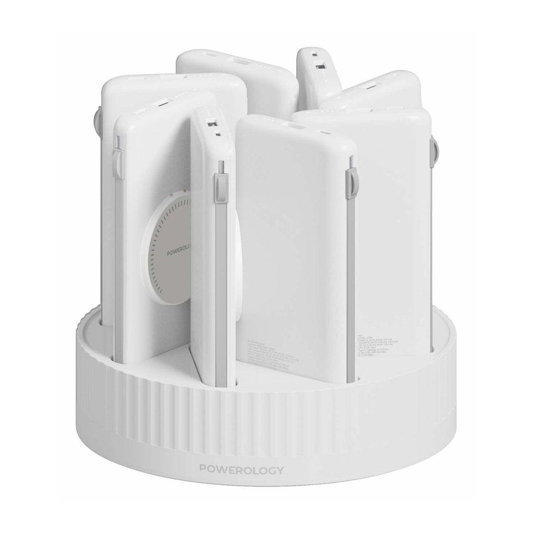Powerology Power Bank Station, 8 Units, 10,000 mAh
