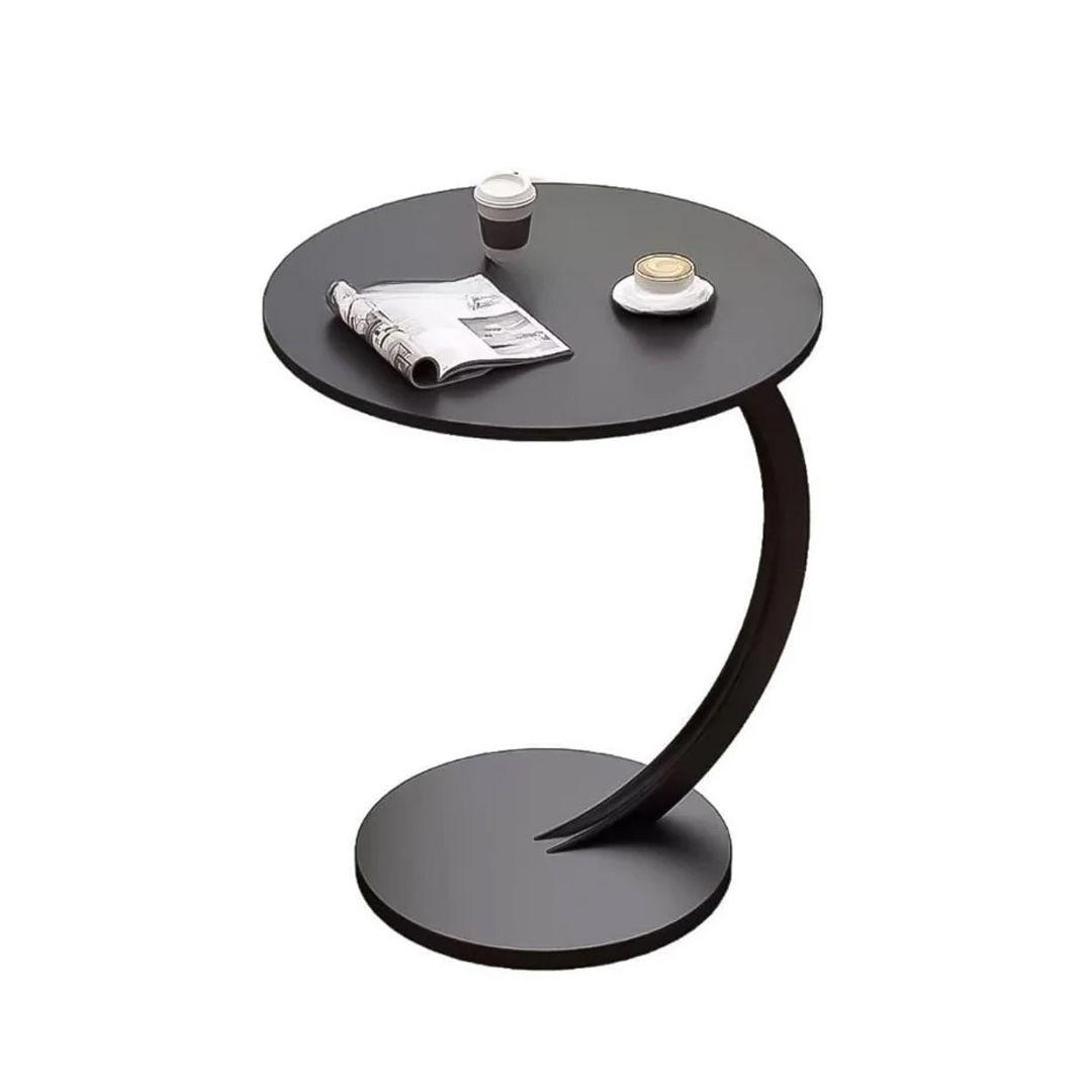 Wooden Round Sofa Side Table with Modern Design