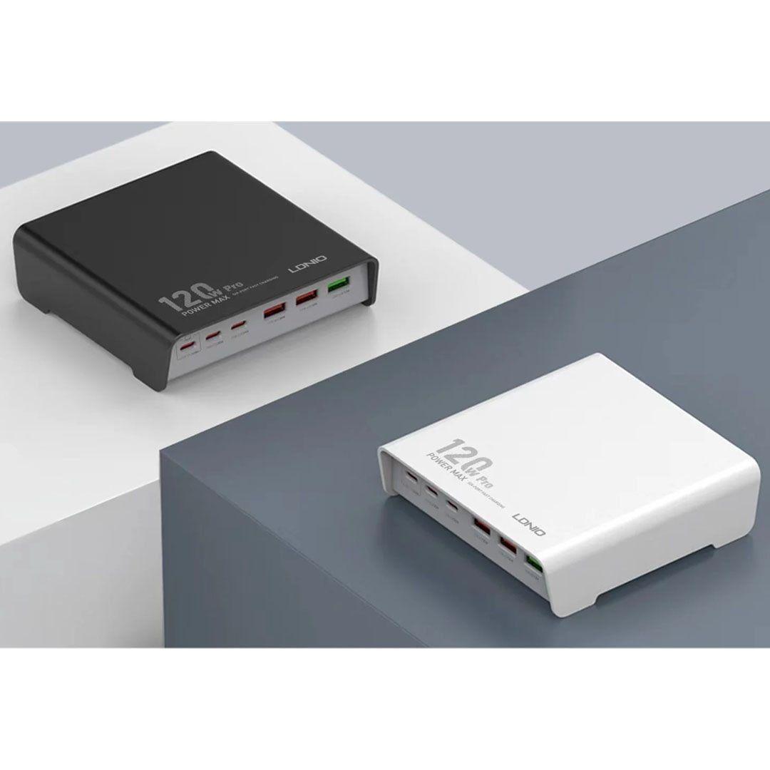 LDNIO Charging Hub with 3 Type-C Ports and 3 USB-A Ports 120W 1.5m Length