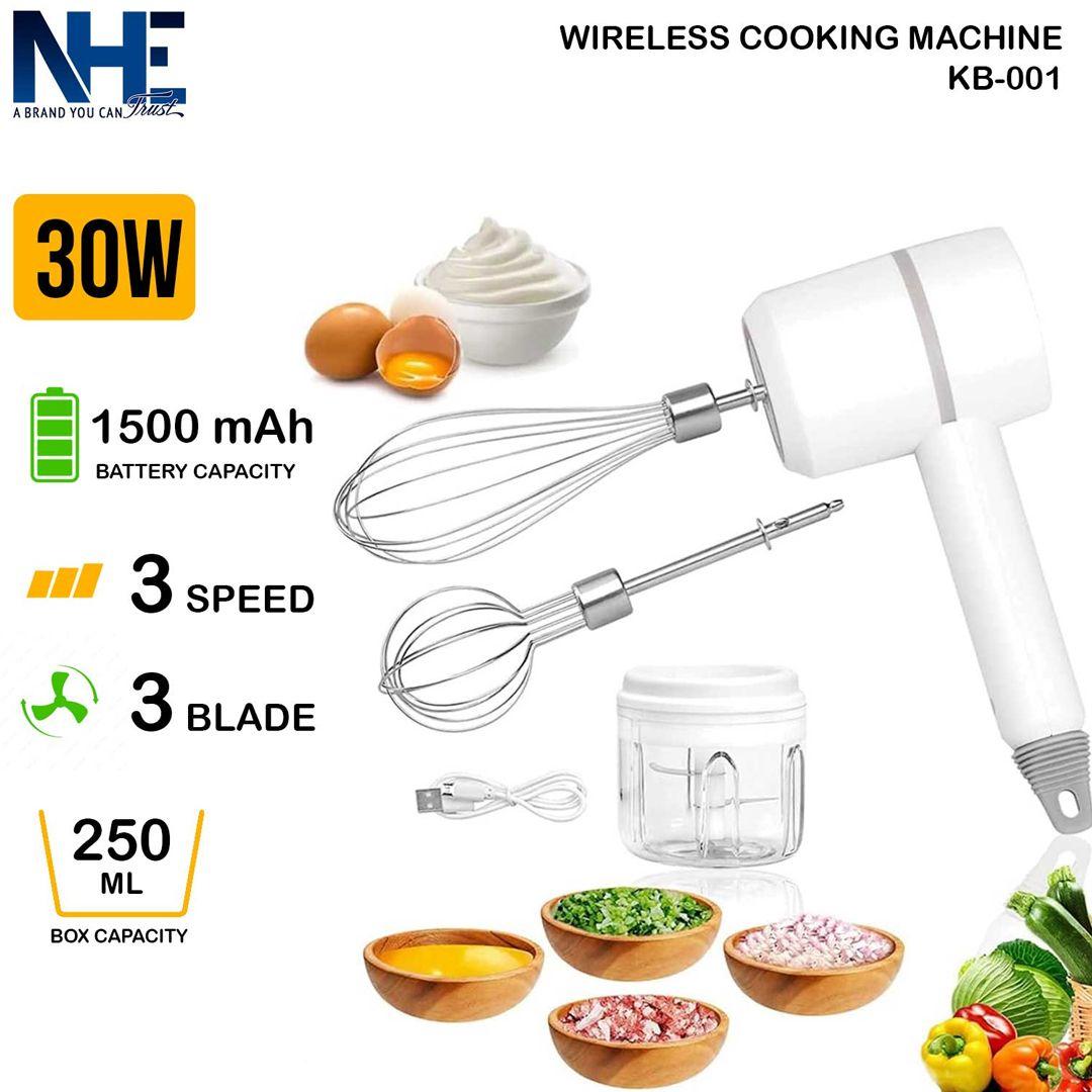 30W Cordless Electric Hand Mixer KB-001