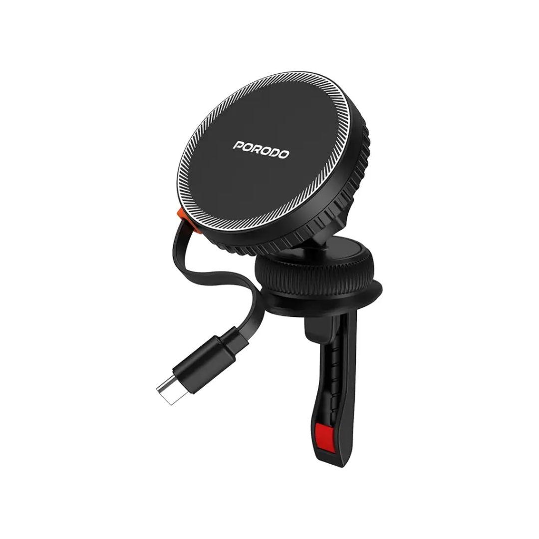 Porodo HS14 MagSafe Charger with Retractable Type-C Cable 