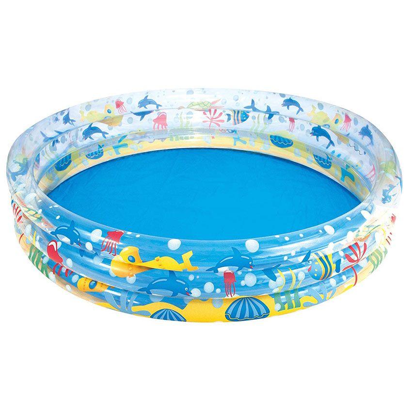 BESTWAY 51004 Φ1.52M X H30CM DEEP DIVE 3-RING POOL (Contents:One pool, repair patch) Age 2+