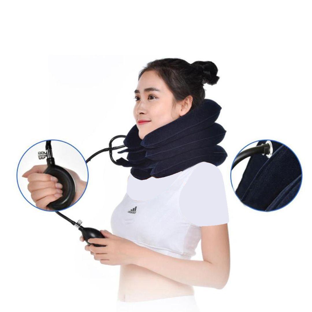 3-layered Inflatable Neck Massage Pillow
