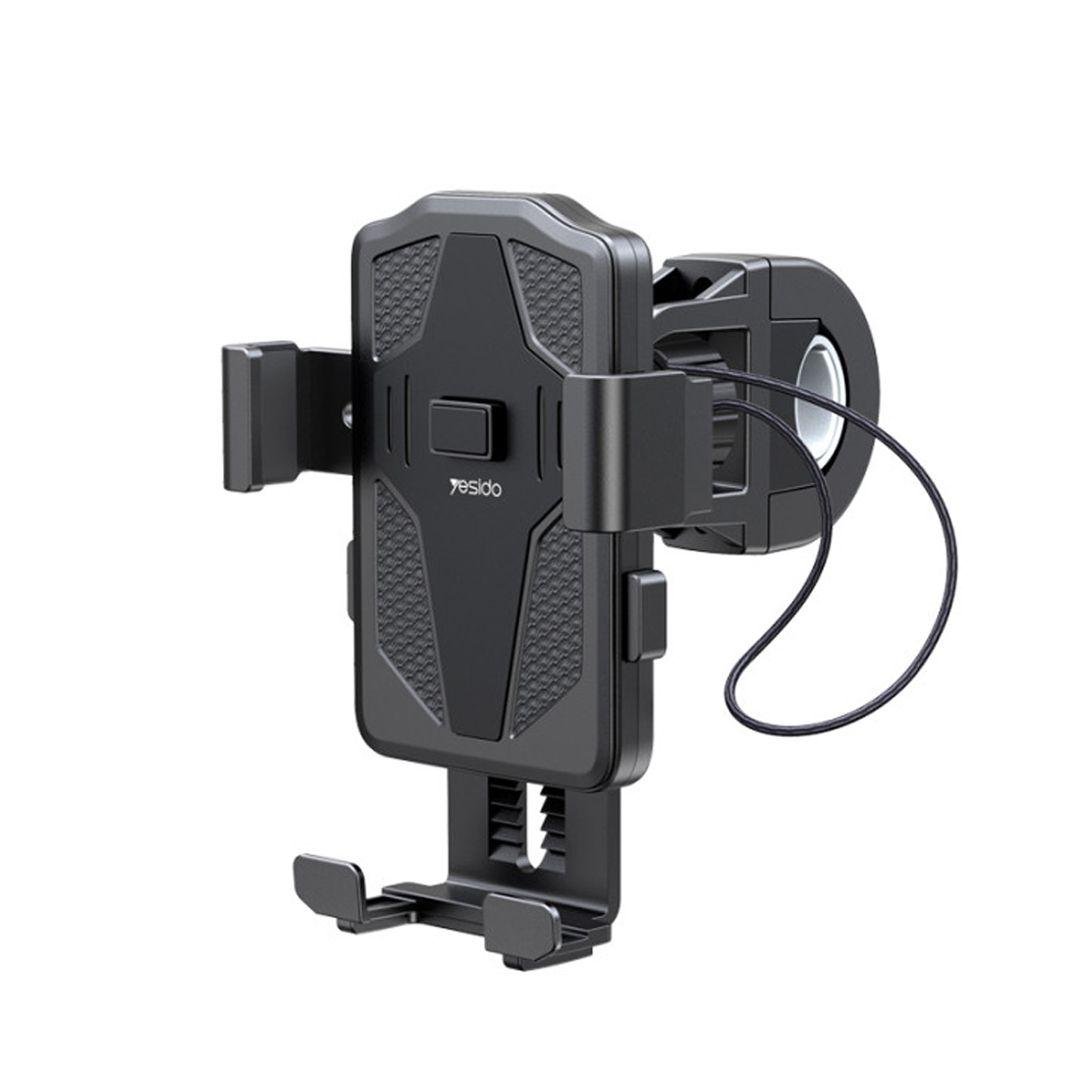 Yesido C94 Bike & Motorcycle Phone Holder Flexible Silicone Grip 360° Rotation Strong & Comfortable Design