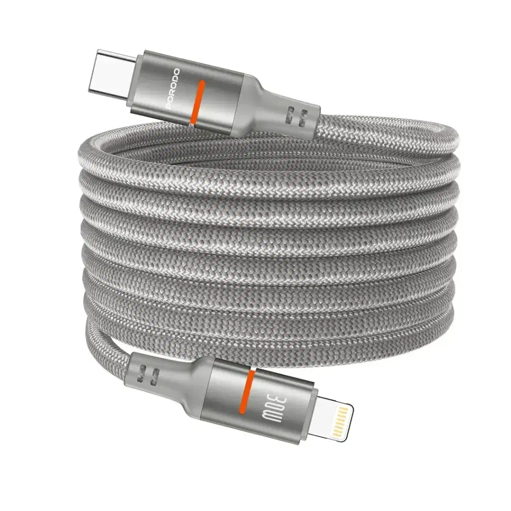 Porodo PD-CBL0030-GY-L USB-C to Lightning 