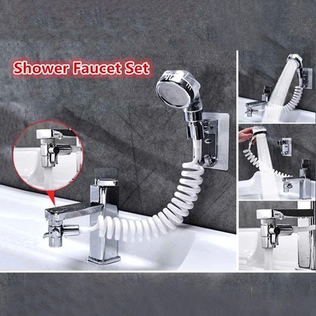 Faucet Shower Head Set Bathroom Spray Drains Strainer Hose Sink Washing Hair Bathroom Shower Wash Basin