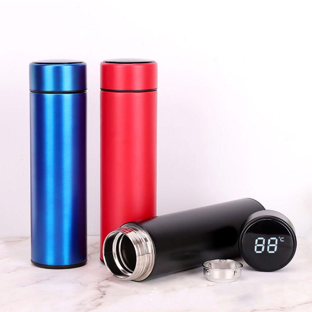 Smart 500ML Insulated Stainless Steel Vacuum Water Bottle Thermos with Temperature Measurement LCD Display