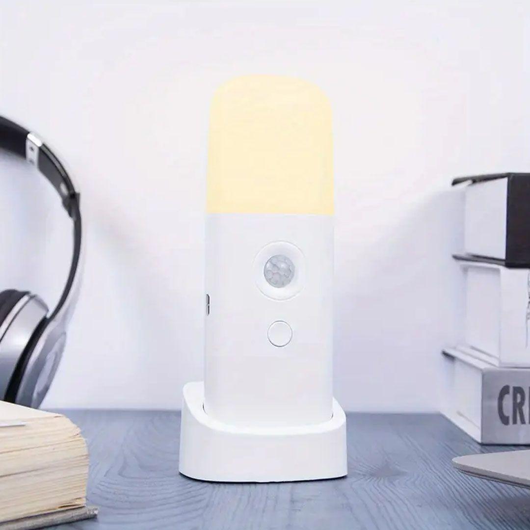 Portable LED Night Light with Motion Sensor and USB Rechargeable with Adjustable Levels