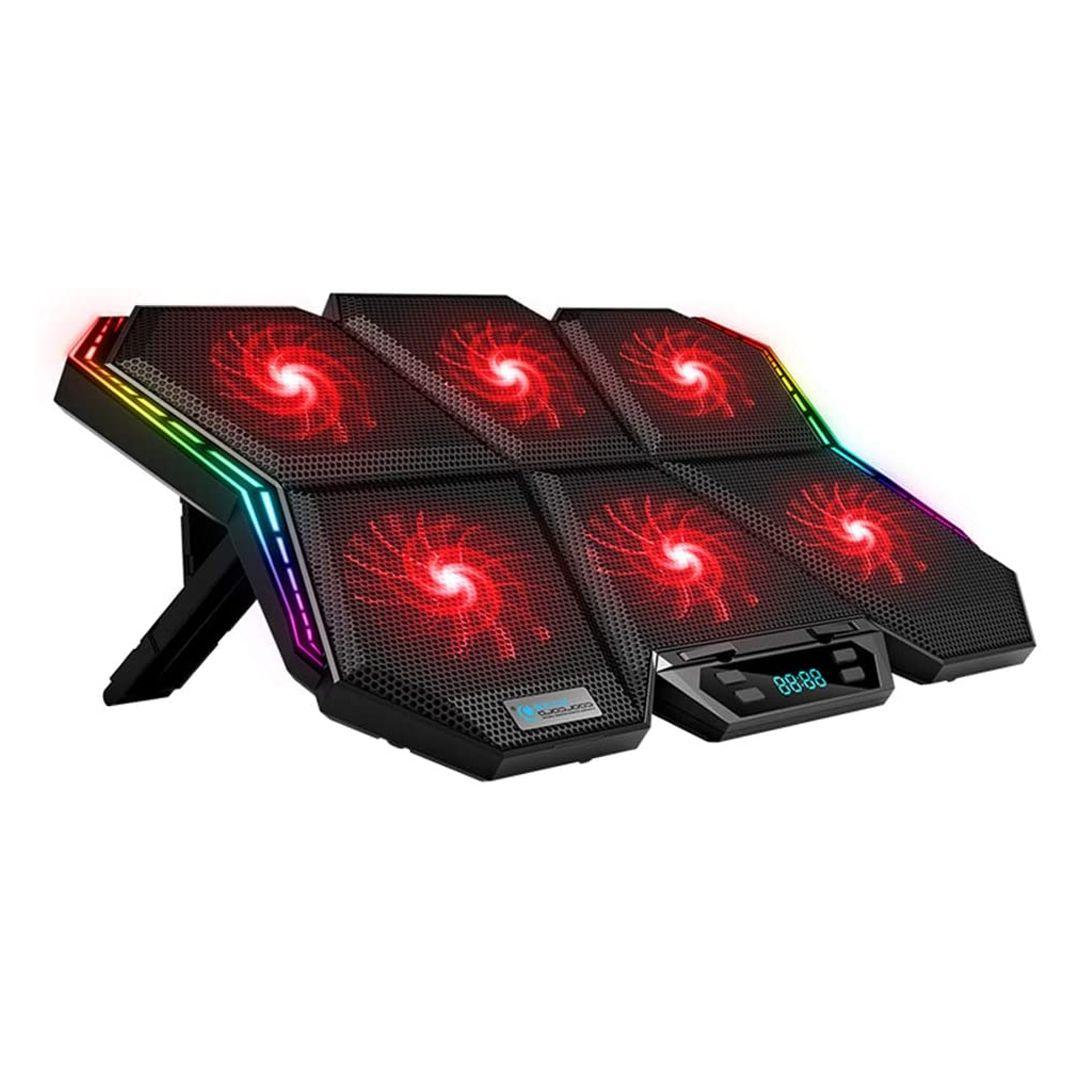 COOLCOLD K40 RGB Laptop Cooler 6-Fan Cooling Stand Mute Design with Adjustable Wind Speed