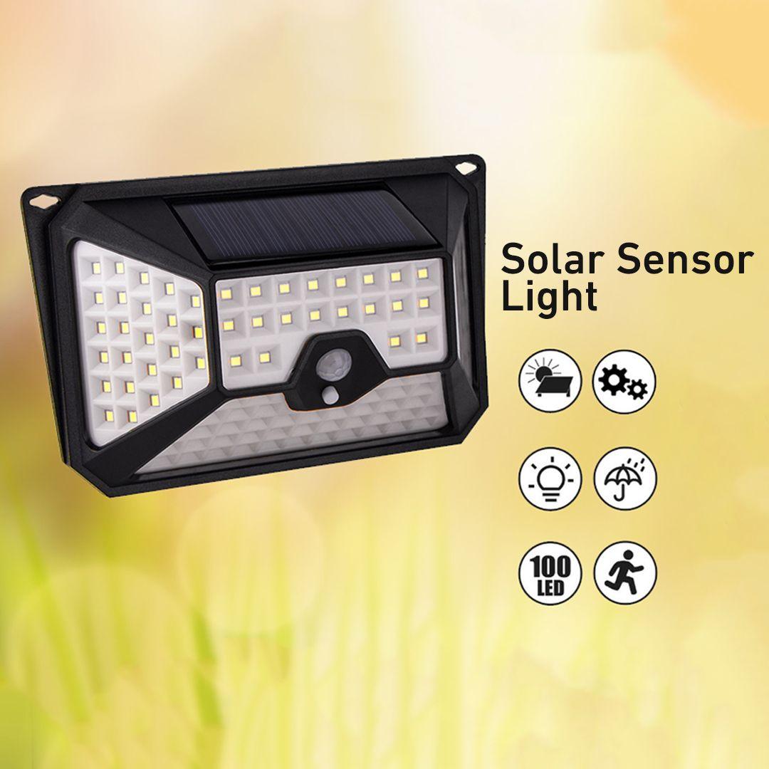 109 LED Waterproof Solar Light Wall Mounted Human Motion Sensor Solar Wall Light