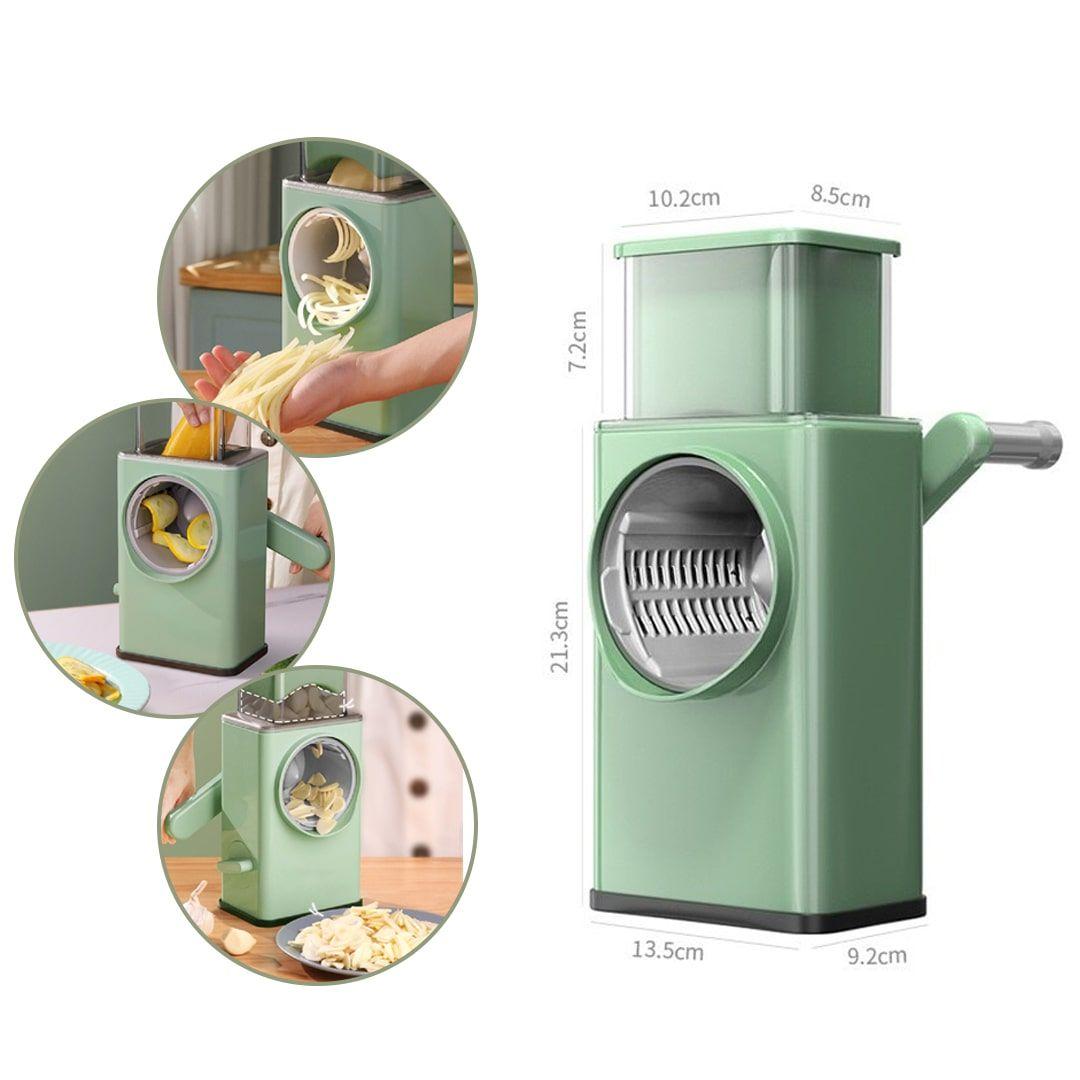 Multifunctional Stainless Steel Manual Vegetable Slicer 3-in-1, Easy and Safe to Use