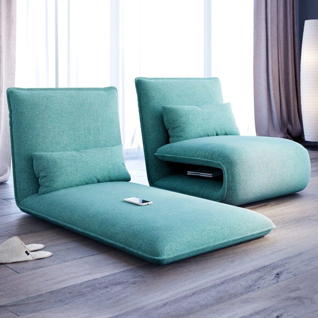 Stylish and Modern 5-Position Adjustable Floor Chair Space-Saving Stackable Floor Chair