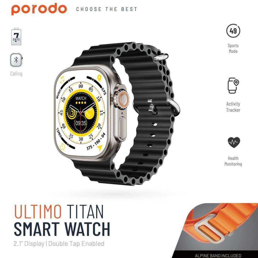 Porodo Ultimo Titan Smart Watch with a 2.2-inch Screen