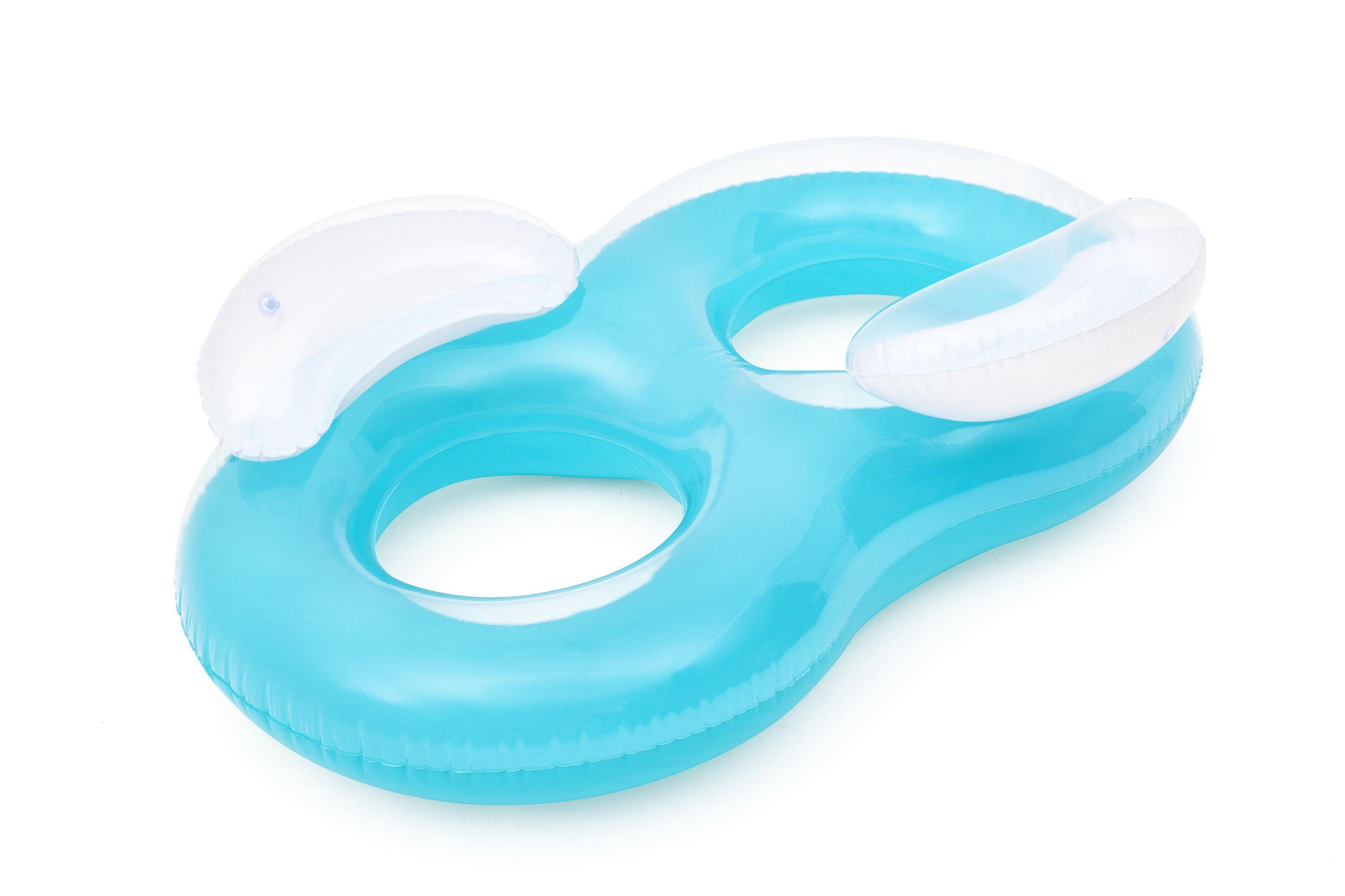 BESTWAY 1.88M X 1.17M DOUBLE RING LOUNGE (Contents:One float, repair patch) 