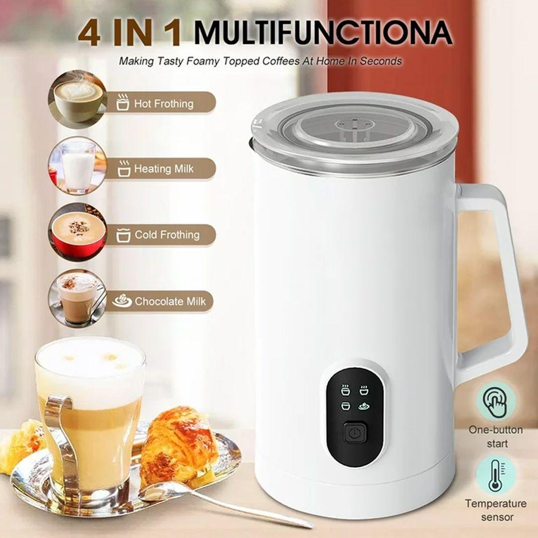 4-in-1 Electric Milk Frother Hot and Cold Foam Maker 