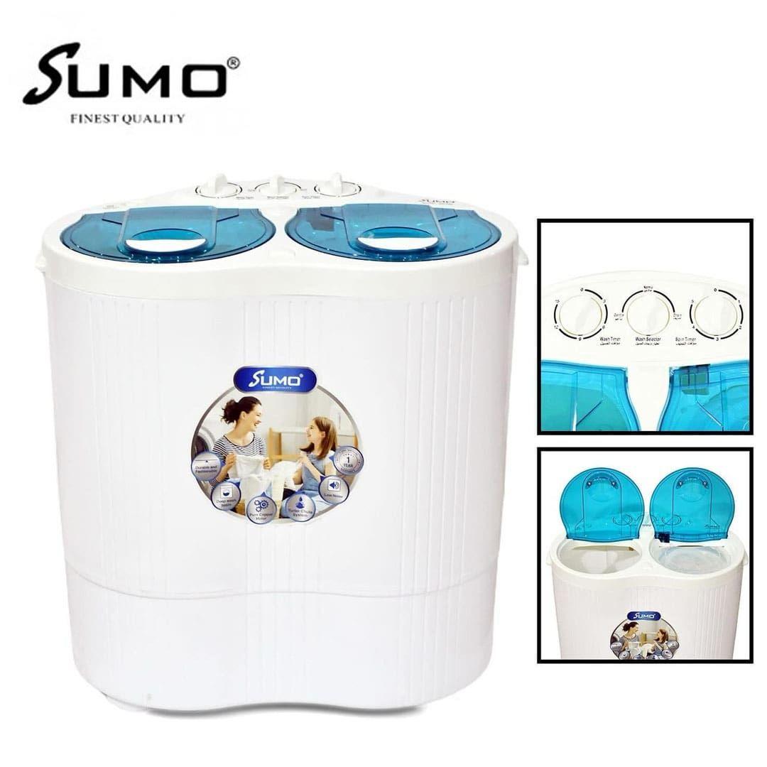 غسالة ملابس SUMO SM-260 بحوض مزدوج (غسيل وتجفيف)