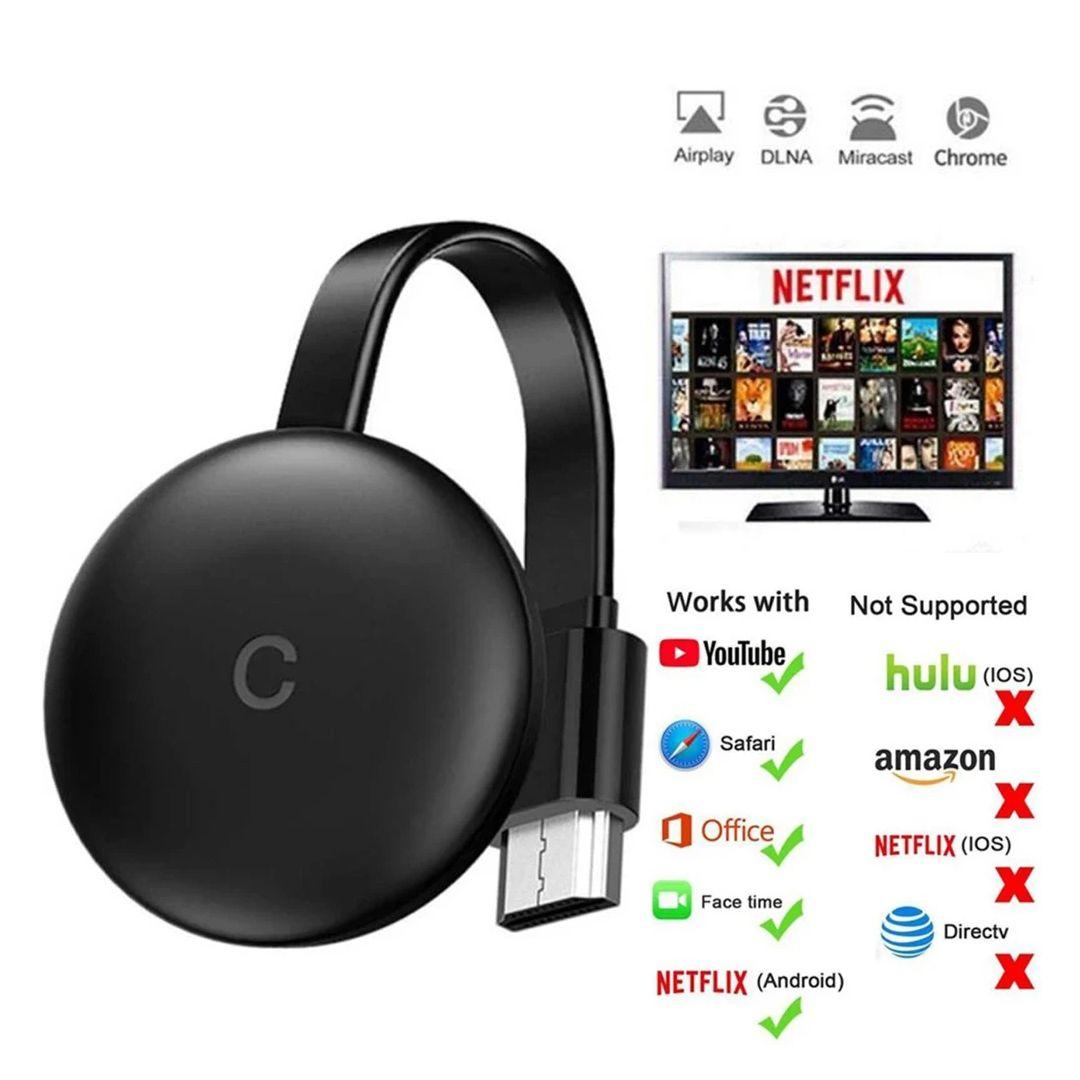 Chromecast turns your screen into a smart screen with a resolution of up to 1080P