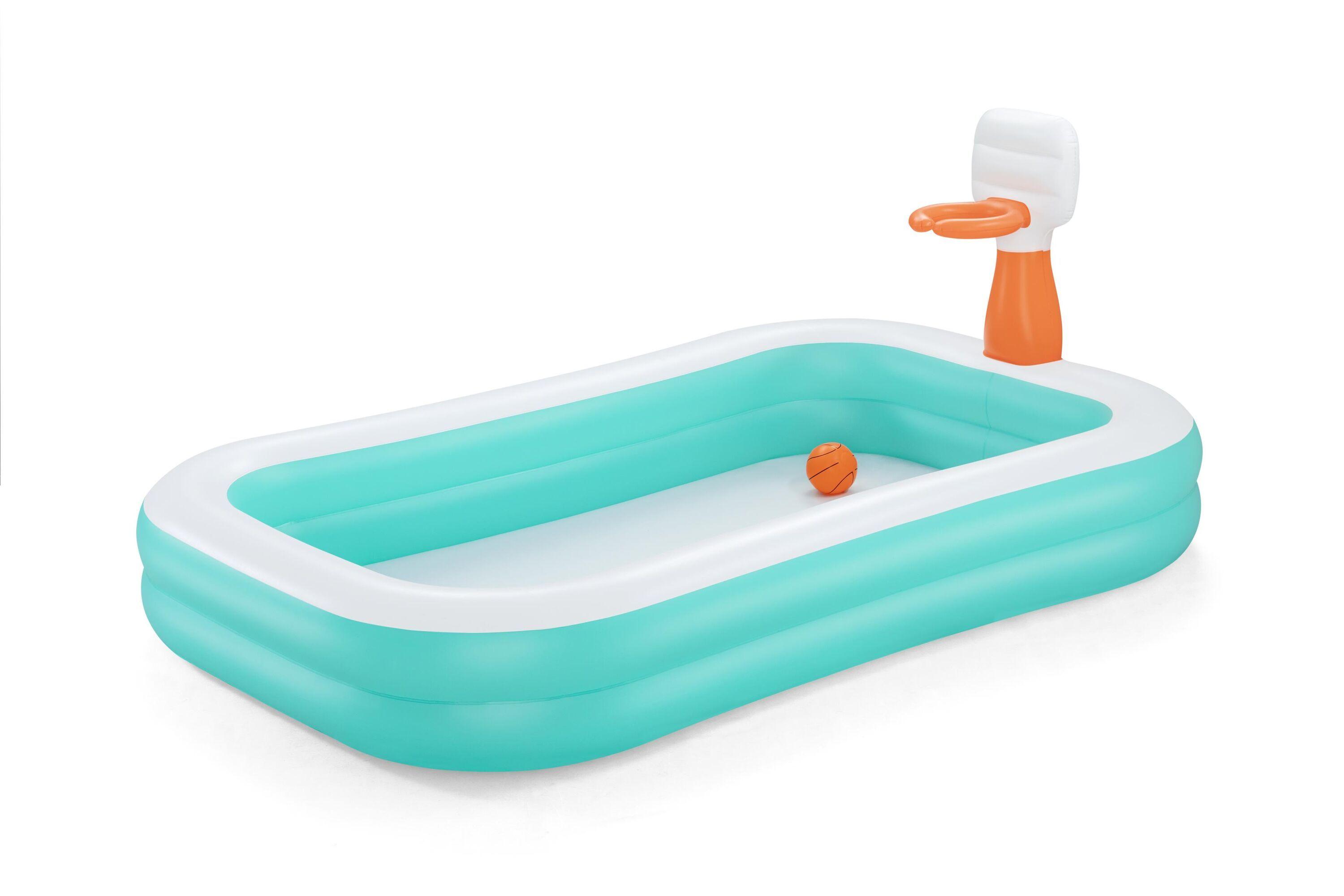 BESTWAY 54445 2.51M X 1.68M X 1.02M DUNK N' SPLASH FAMILY POOL (1 pool, 1 ball, repair patch.) Age 3+