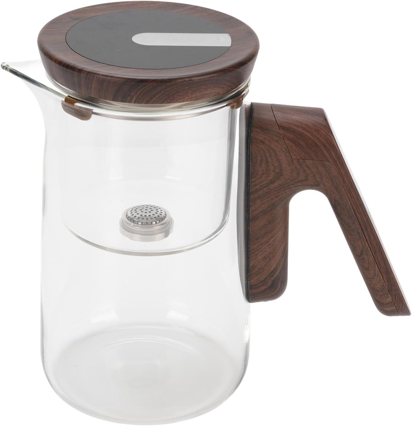 Glass Teapot 800ml Automatic with Magnetic Water Separation, Infuser, and Tea Timer