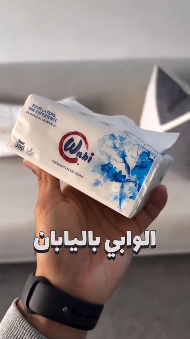 Wabi Tissues Pack - (8 or 10 Boxes) of (300 or 500) - Sheets of 4-Ply Tissues