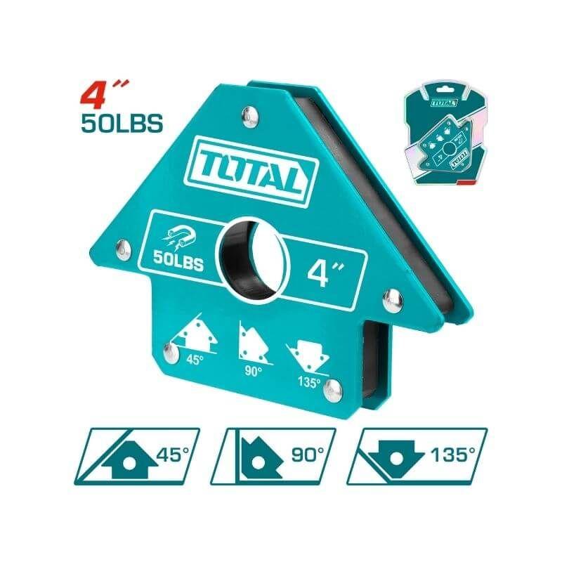TOTAL TAMWH50042‑4 Magnetic Welding Angle – 50 lb High-Force Metal Holder
