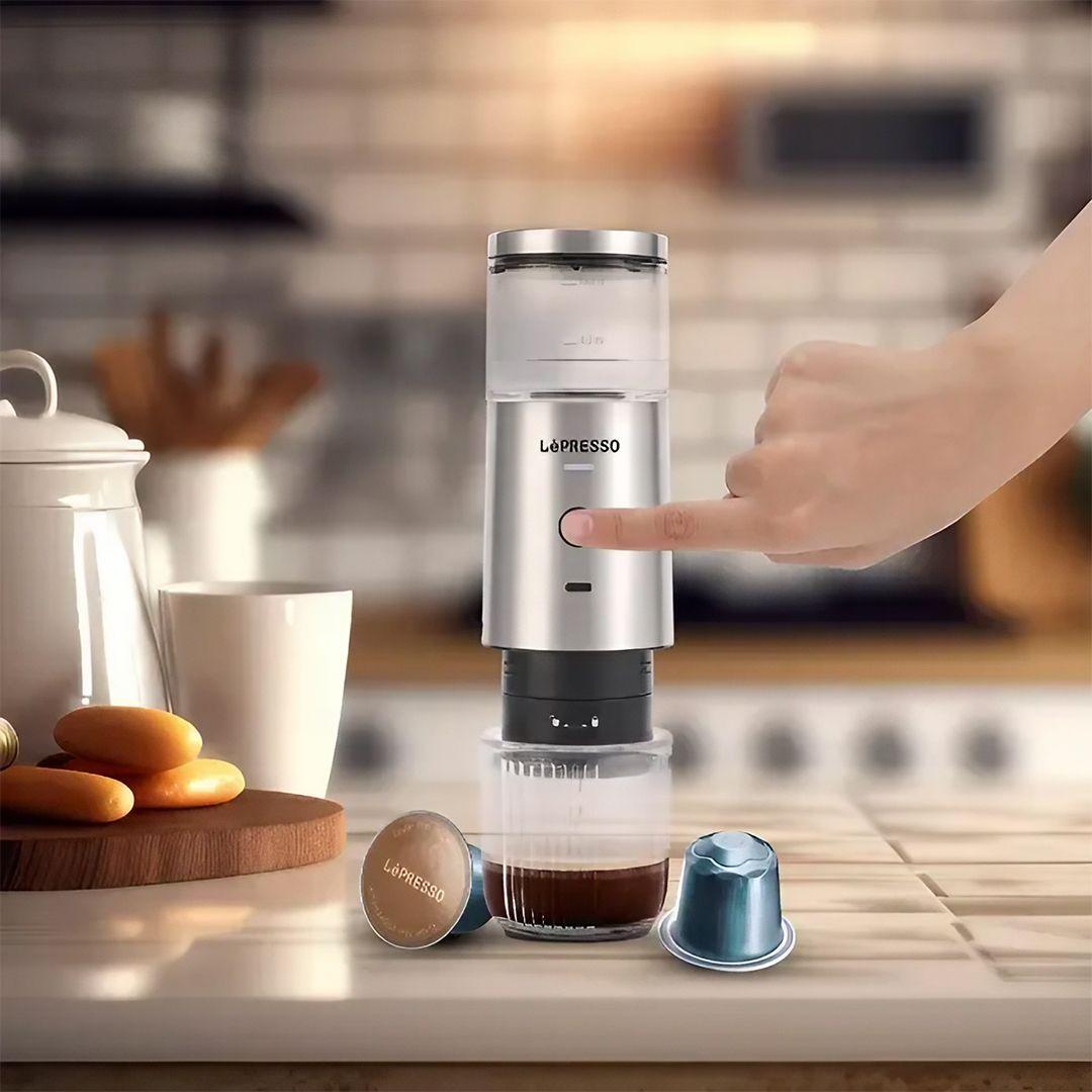LePresso Stainless Steel Espresso Maker 100ml 9 Bar
