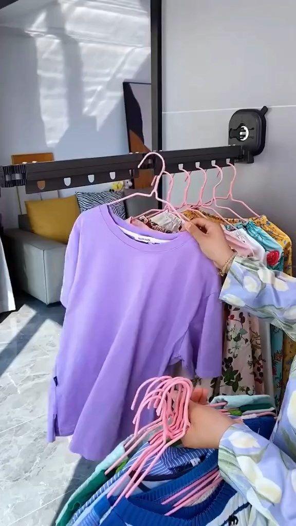 Retractable Aluminum Drying Rack with Suction Cups