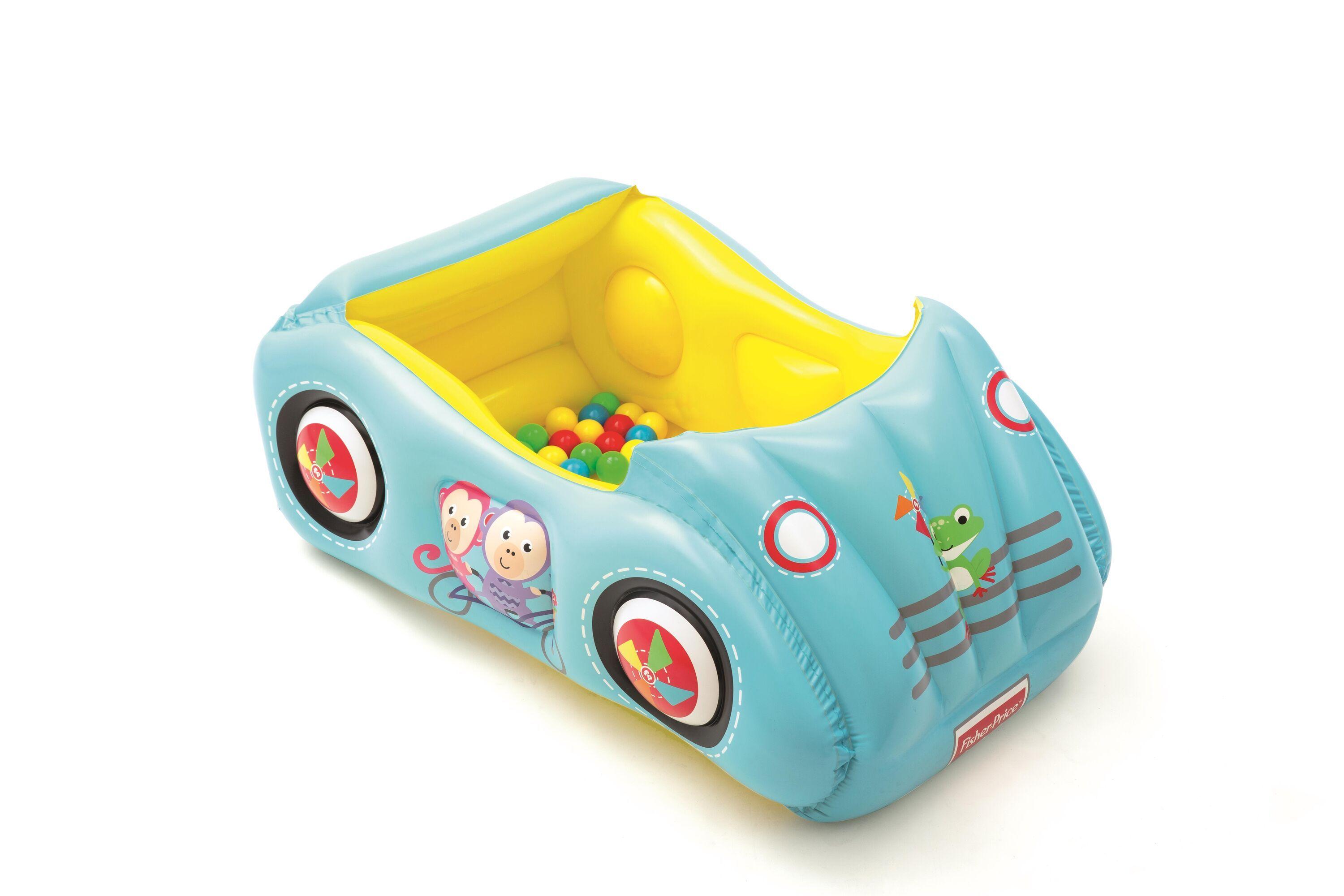 BESTWAY 93535 1.19m x 79cm x 51cm Race Car Ball Pit (1 race car, 25 play balls, repair patch) Age 2+
