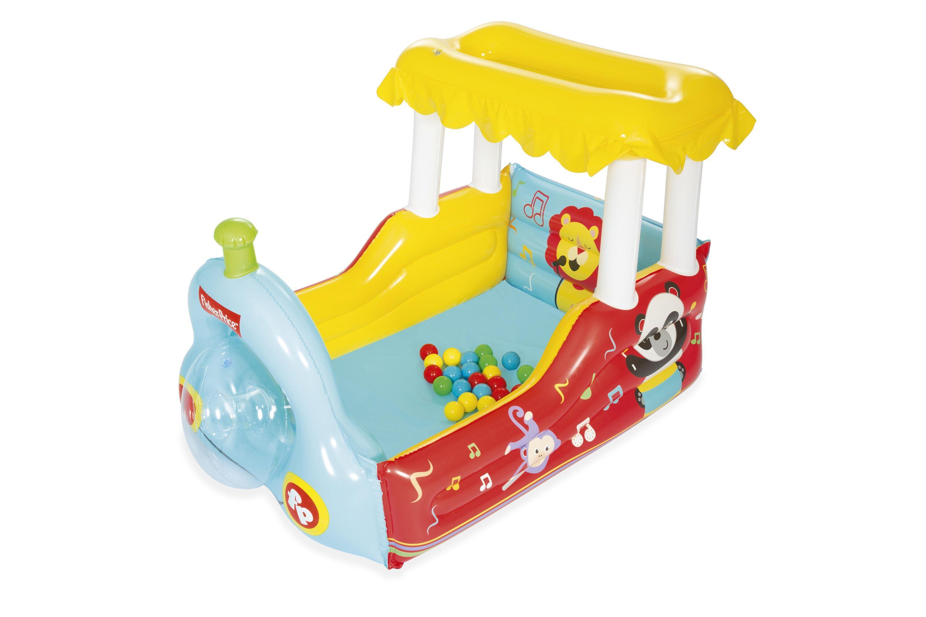 BESTWAY 93537 1.32m x 94cm x 89cm Train Ball Pit (1 ball pit, 25 play balls, repair patch) Age 2+