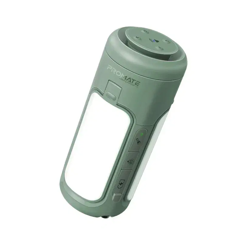 Promate CampMate‑4 – 4‑in‑1 Portable Camping Kit: LED Light, 6000 mAh Power Bank, Bluetooth Speaker & SOS Torch