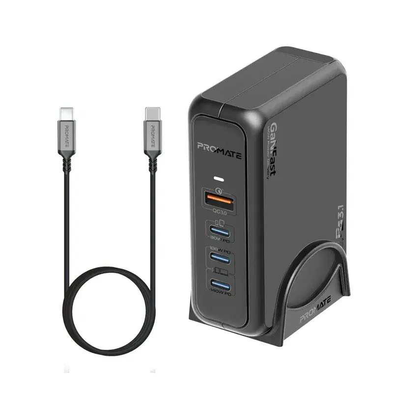 Promate GaNPort-140W Super-Speed GaNFast™ Charging Station