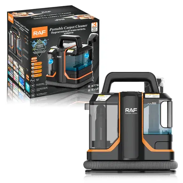 RAF R.8776 Portable Carpet Cleaner with Steam Technology – Powerful Deep Stain Cleaner