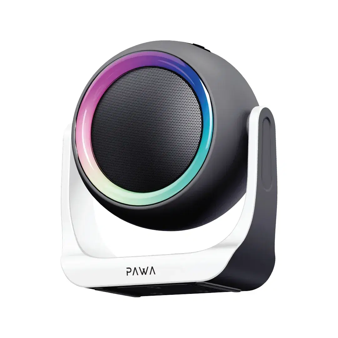 Aria Wall & Desktop Speaker With RGB Light - PW-SPWLTW55-BKWH