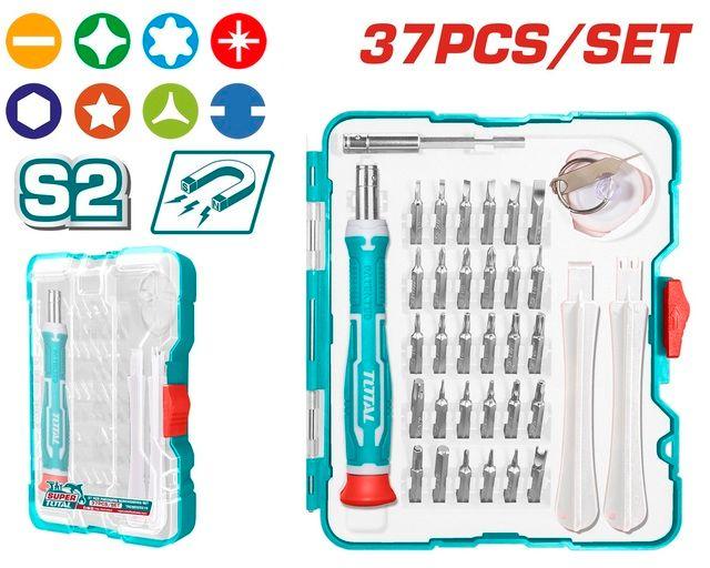 TOTAL TACSD30376 37‑Piece Screwdriver & Bit Set – Professional Kit for All Tasks