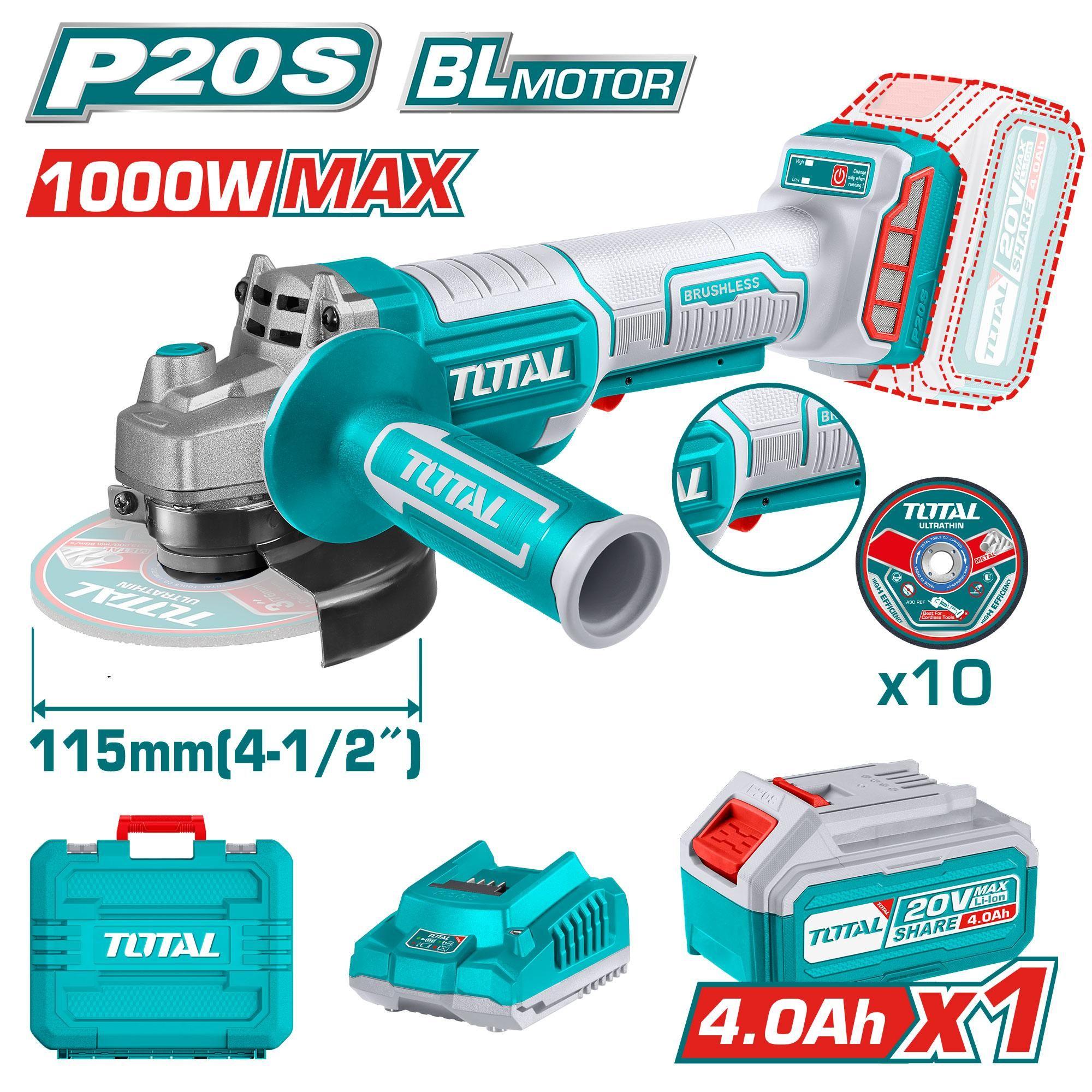 Total 20V Cordless Drill TAGLI2111561– Power & Precision for Cutting and Grinding